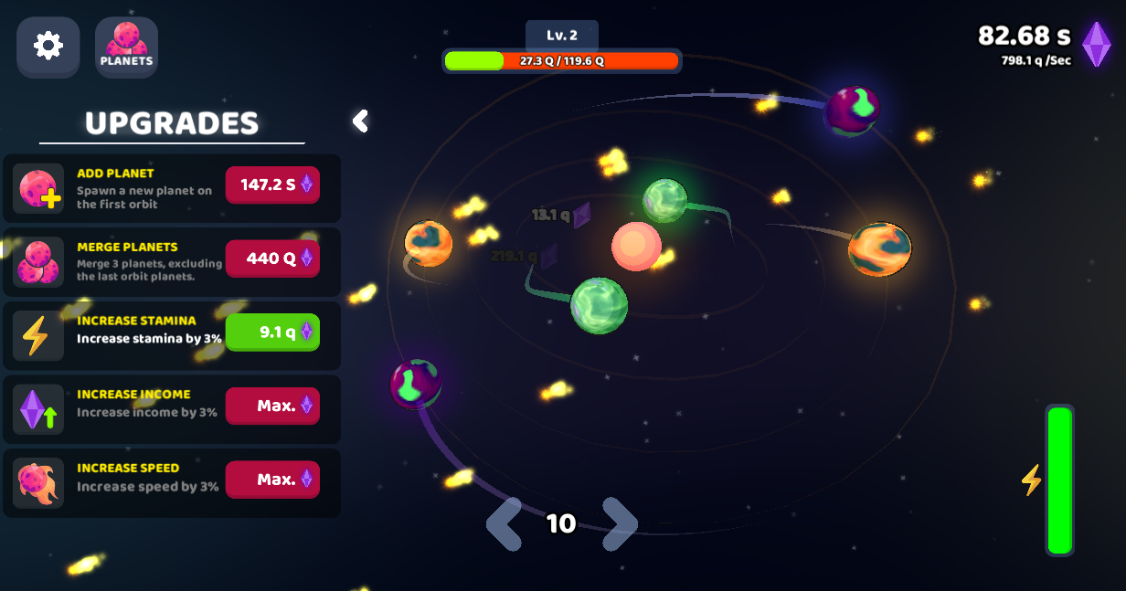 Galaxy Clicker gameplay